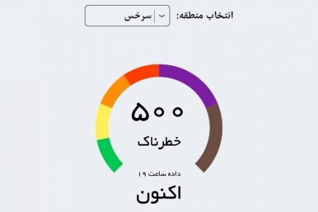 کیفیت هوای سرخس «خطرناک» شد